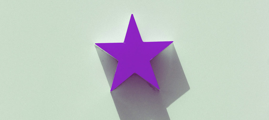 purple star on a plain background