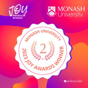 Image of winner badge for the Journey of the Year Awards 2023 for Monash 2nd place